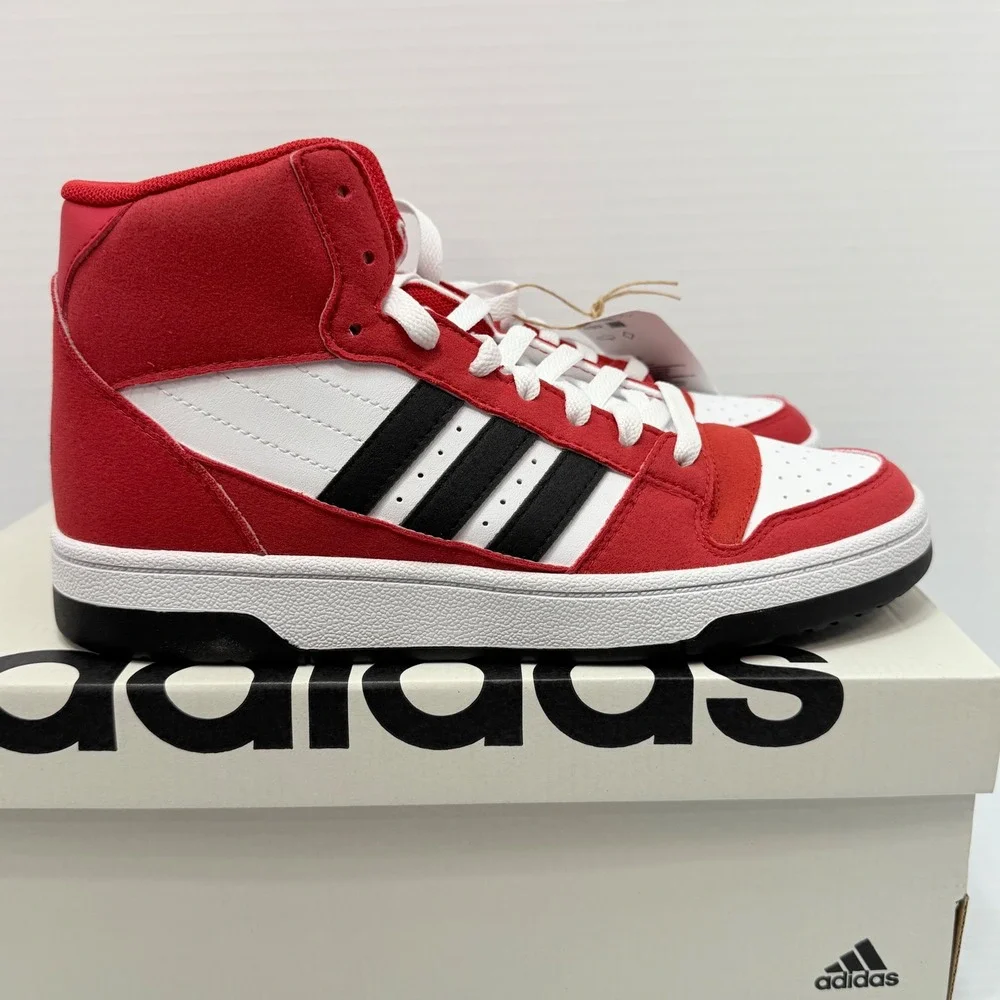 Adidas Break Start Mid Basketball Shoes Red Black White Men's Size 7 / Women's 8